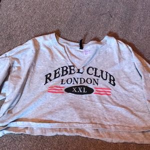 Crop top gray t shirt